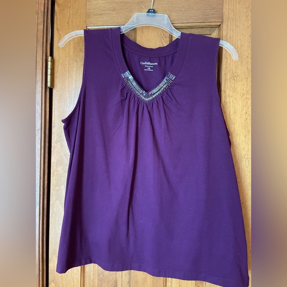 croft & barrow Tops - Croft & Barrow sleeveless top size 1X purple top